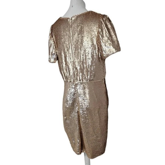 Aidan by  Aidan Mattox Women's Metallic Sequin Cocktail Dress Size 8 - Picture 5 of 10